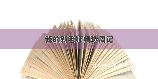 我的新老师精选周记