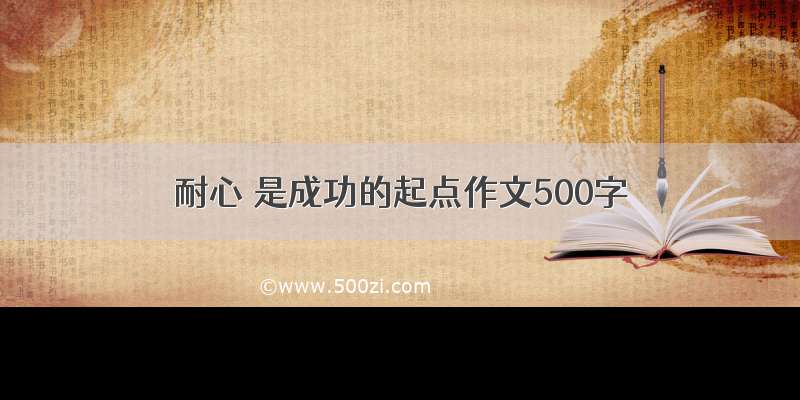 耐心 是成功的起点作文500字