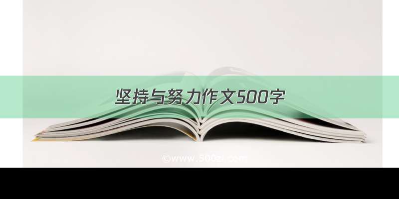 坚持与努力作文500字