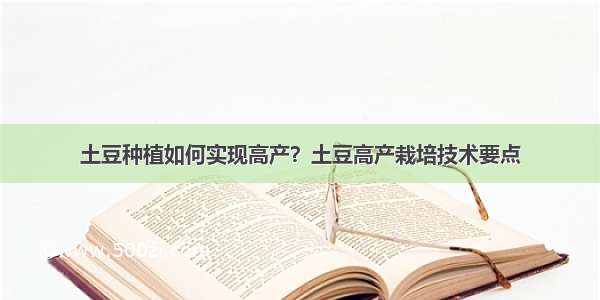 土豆种植如何实现高产？土豆高产栽培技术要点