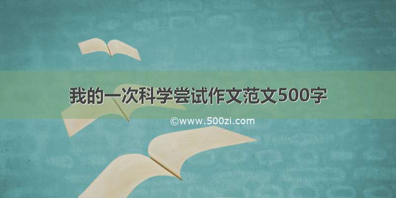 我的一次科学尝试作文范文500字