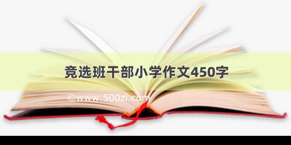 竞选班干部小学作文450字