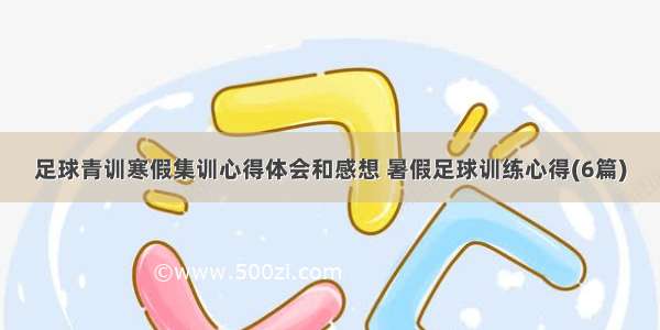 足球青训寒假集训心得体会和感想 暑假足球训练心得(6篇)