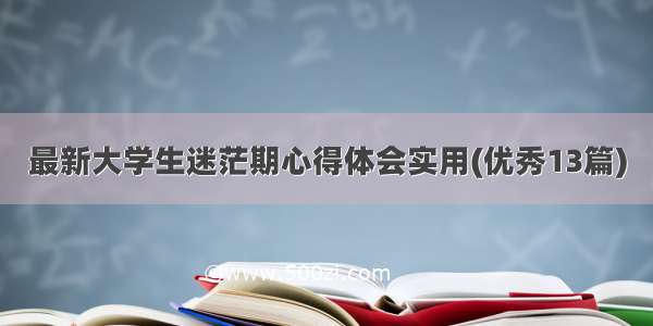 最新大学生迷茫期心得体会实用(优秀13篇)