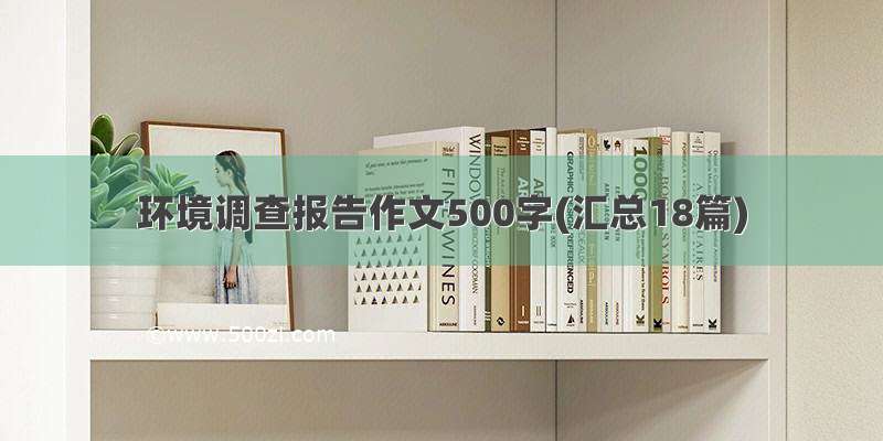 环境调查报告作文500字(汇总18篇)