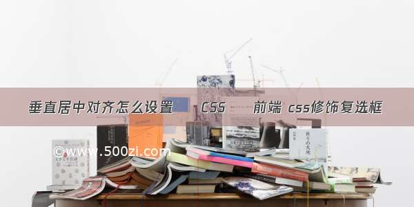 垂直居中对齐怎么设置 – CSS – 前端 css修饰复选框