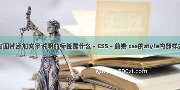 为图片添加文字说明的标签是什么 – CSS – 前端 css的style内部样式