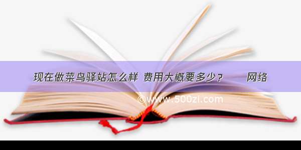 现在做菜鸟驿站怎么样 费用大概要多少？ – 网络