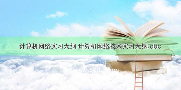 计算机网络实习大纲 计算机网络技术实习大纲.doc