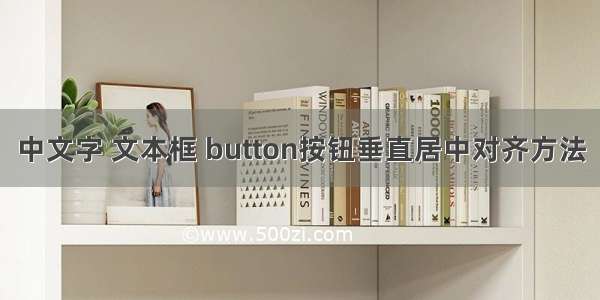 中文字 文本框 button按钮垂直居中对齐方法