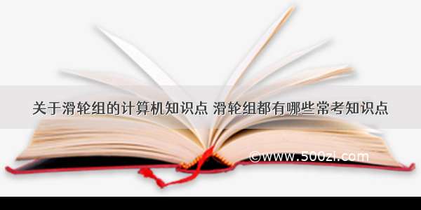 关于滑轮组的计算机知识点 滑轮组都有哪些常考知识点