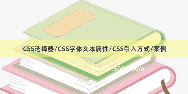 CSS选择器/CSS字体文本属性/CSS引入方式/案例