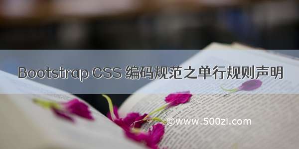 Bootstrap CSS 编码规范之单行规则声明