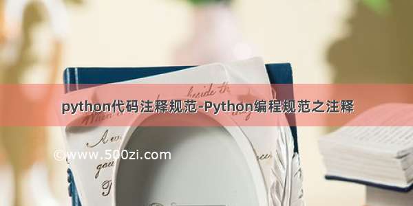 python代码注释规范-Python编程规范之注释