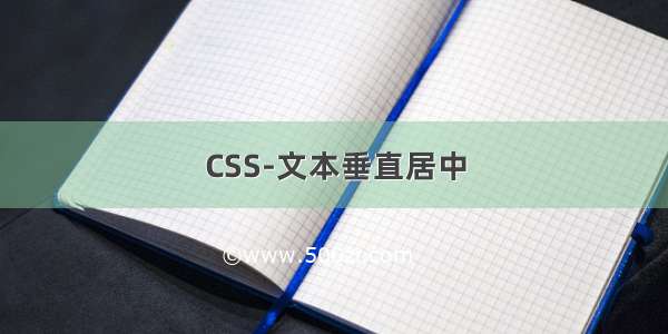 CSS-文本垂直居中