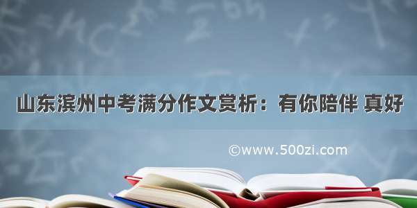 山东滨州中考满分作文赏析：有你陪伴 真好