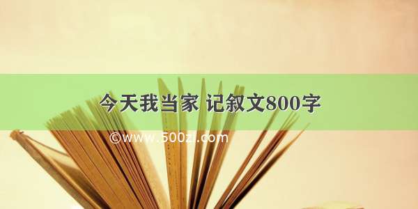 今天我当家 记叙文800字