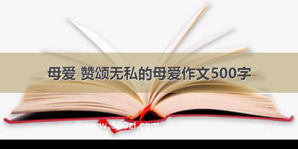 母爱 赞颂无私的母爱作文500字