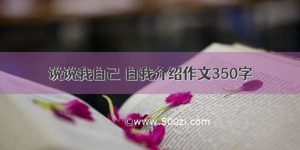 说说我自己 自我介绍作文350字