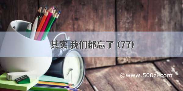 其实 我们都忘了 (77)