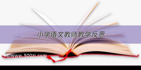 小学语文教师教学反思