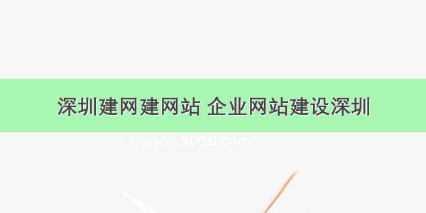 深圳建网建网站 企业网站建设深圳