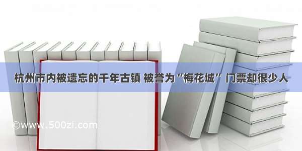 杭州市内被遗忘的千年古镇 被誉为“梅花城” 门票却很少人