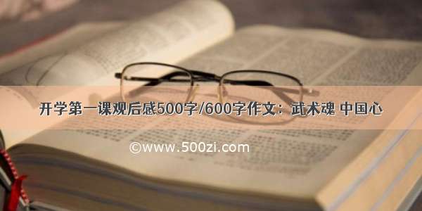 开学第一课观后感500字/600字作文：武术魂 中国心