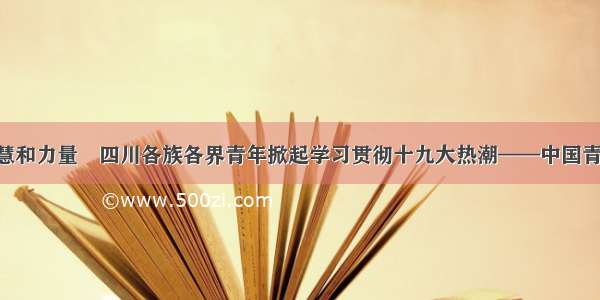 汇聚青春智慧和力量　四川各族各界青年掀起学习贯彻十九大热潮——中国青年网 触屏版