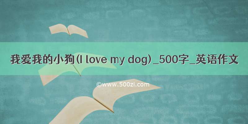 我爱我的小狗(I love my dog)_500字_英语作文