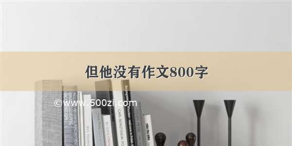 但他没有作文800字