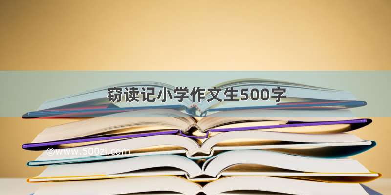 窃读记小学作文生500字