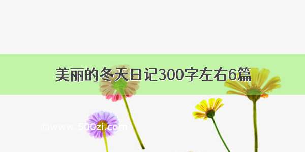 美丽的冬天日记300字左右6篇