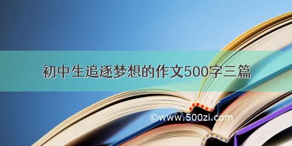 初中生追逐梦想的作文500字三篇