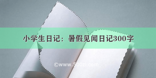 小学生日记：暑假见闻日记300字