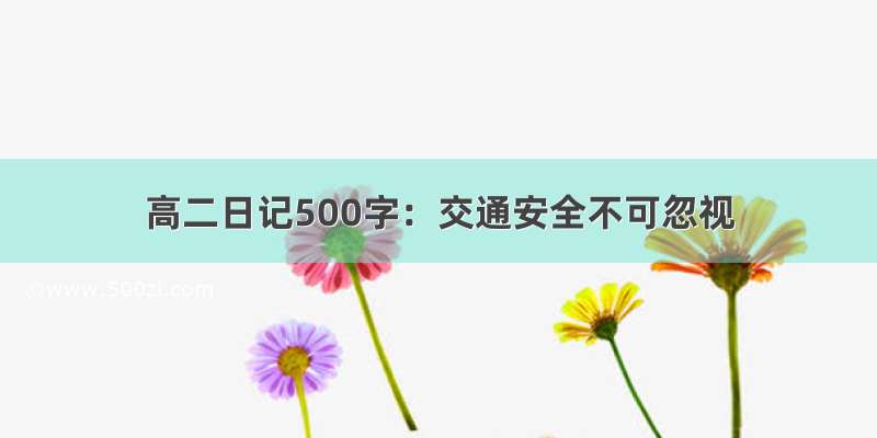 高二日记500字：交通安全不可忽视