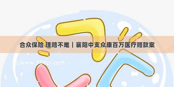 合众保险 理赔不难｜襄阳中支众康百万医疗赔款案