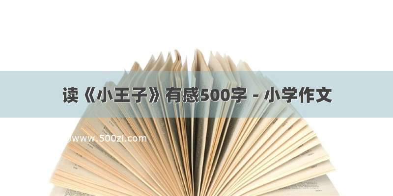 读《小王子》有感500字 - 小学作文