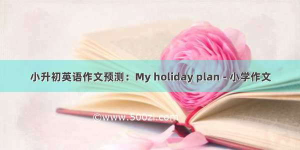 小升初英语作文预测：My holiday plan - 小学作文