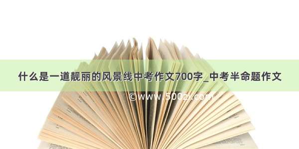 什么是一道靓丽的风景线中考作文700字_中考半命题作文