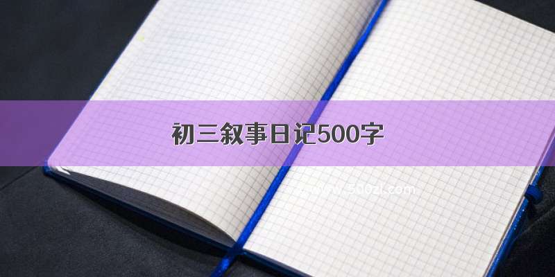 初三叙事日记500字