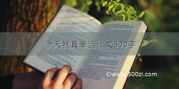 今天我真幸运作文500字