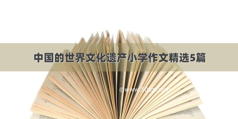 中国的世界文化遗产小学作文精选5篇