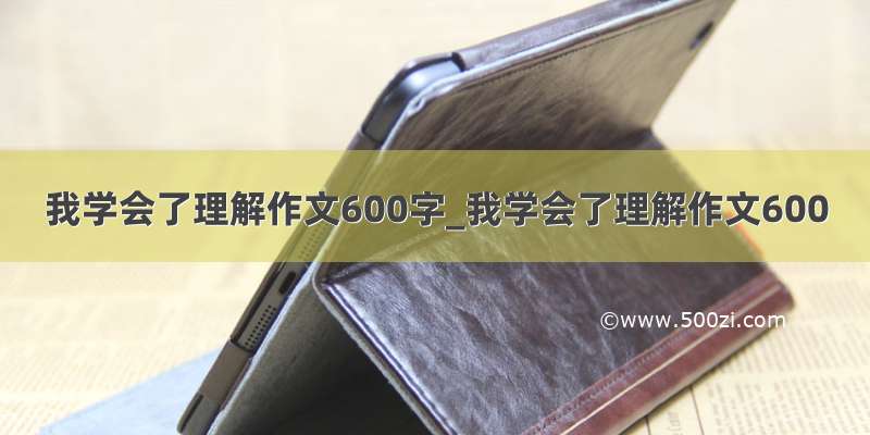 我学会了理解作文600字_我学会了理解作文600