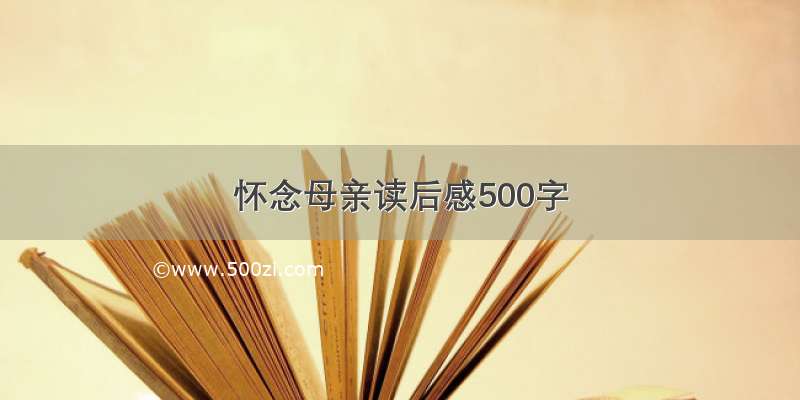 怀念母亲读后感500字