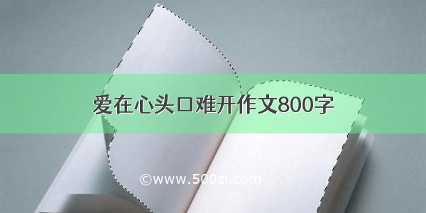 爱在心头口难开作文800字