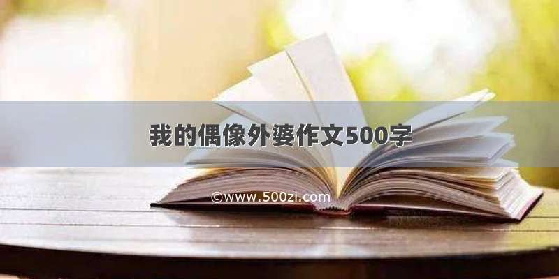 我的偶像外婆作文500字