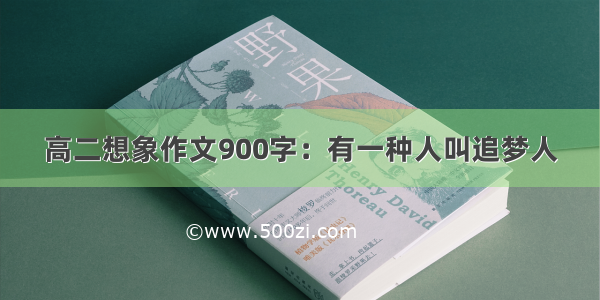 高二想象作文900字：有一种人叫追梦人