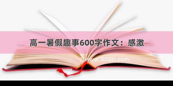 高一暑假趣事600字作文：感激