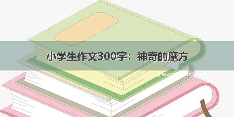 小学生作文300字：神奇的魔方